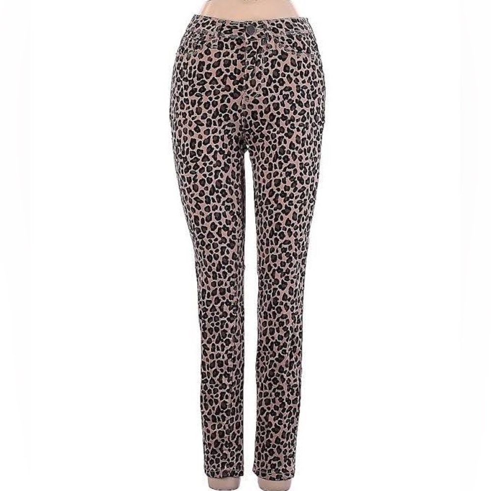 YMI ankle length velour animal print pants